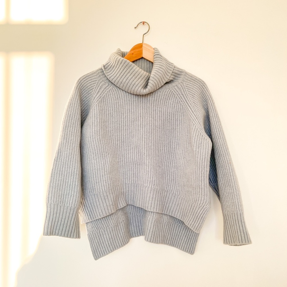 Aritzia Gray Cowl Neck Sweater